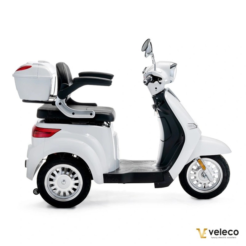 Veleco CRISTAL : scooter de mobilité 3 roues avec éclairage LED complet